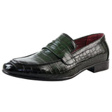 Men's Slip On Formal Green Loafers