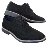 Elong EL0635 - Mens Smart Casual Suede Nubuck Leather Brogues