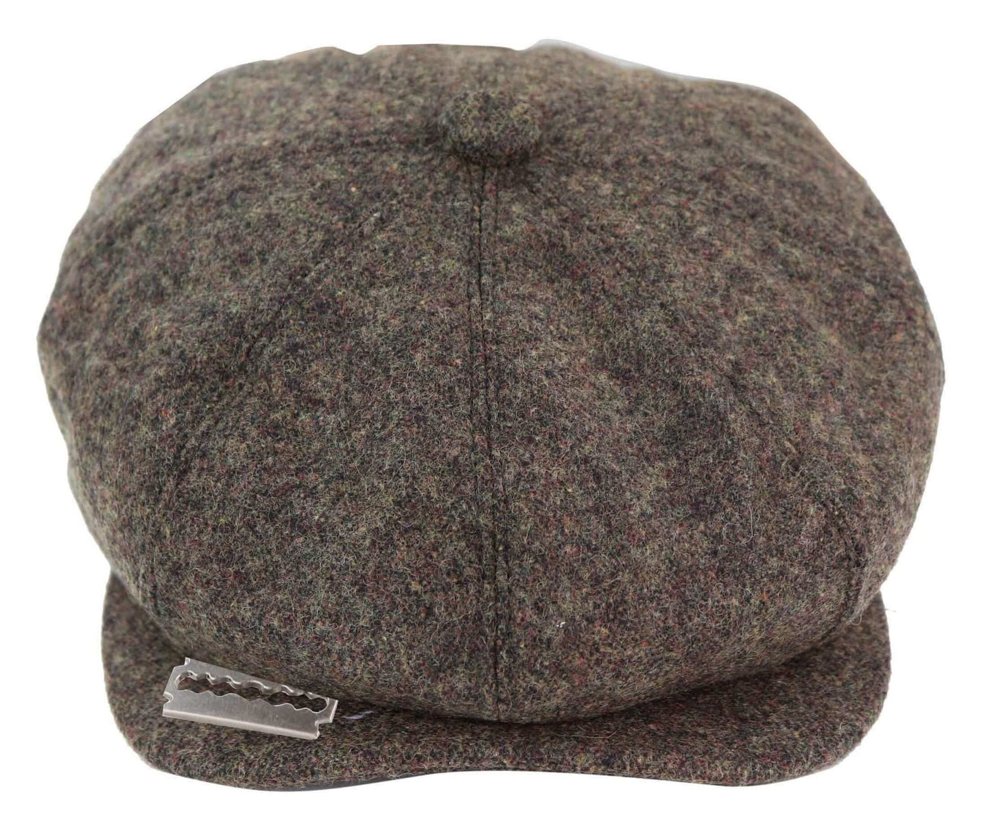 8-Panel Brown Cap with Razor Blade