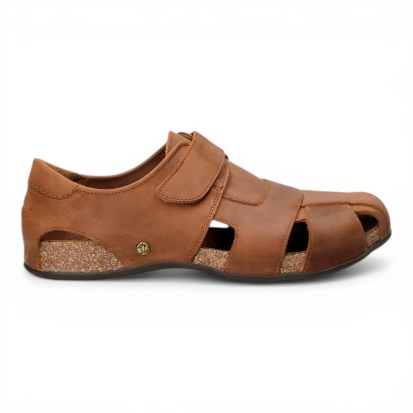 Fletcher Basics C5 - Pánské kožené sandály v hnědé barvě