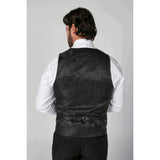 Ford - Men's Black Double Breasted Waistcoat