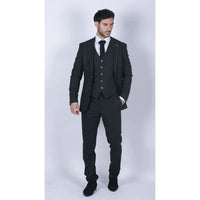 Mens Tweed Olive Green 3 Piece Suit Tailored Fir Classic Vintage 1920s Wedding