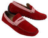 Mens Suede Deck Boat Shoes Stripe Slip On Summer Smart Casual Italian