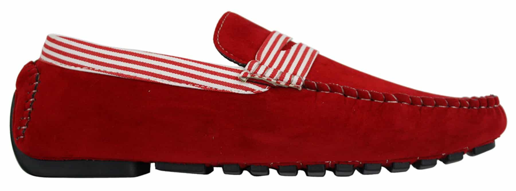 Mens Suede Deck Boat Shoes Stripe Slip On Summer Smart Casual Italian