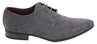 Mens Laced Smart Casual Suede Shoes Red Green Black Grey Italian