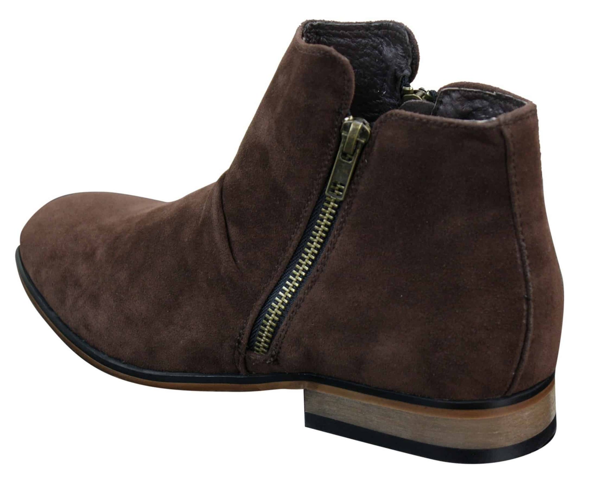 Mens Italian Suede Slip On Zip Ankle Boots Smart Casual Desert Chelsea Dealer