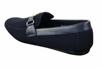 Fiorello HD0112-03 - Mens Iconic Black Navy Italian Design Slip On Smart Casual Loafers Mocassins Driving Shoes
