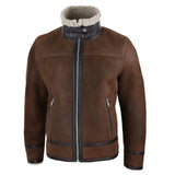 Men's Sherling Sheepskin Zip Pilot Flying Jacket WW2