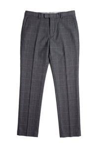Hobbs - Pánské šedé kostkované kalhoty Vintage Retro Elegantní Svatební