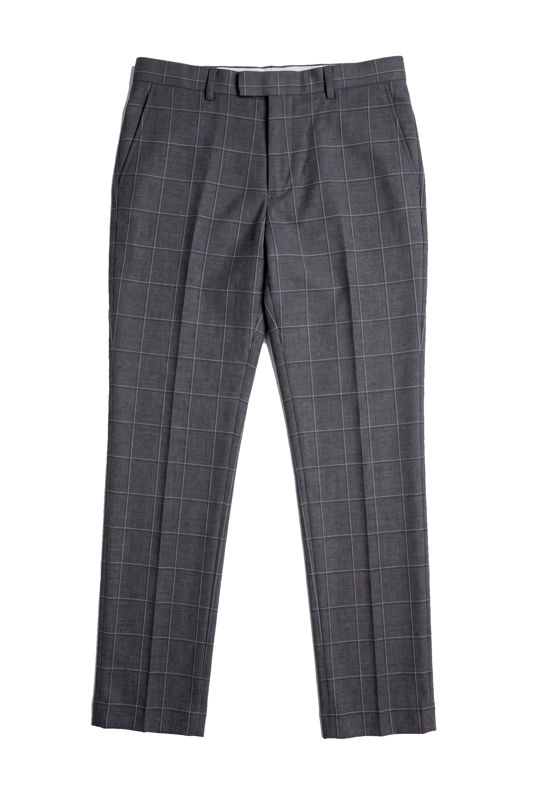 Hobbs - Pánské šedé kostkované kalhoty Vintage Retro Elegantní Svatební