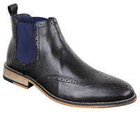 Mens Black or Brown Slip-on Chealse Boots - Cavani Hound