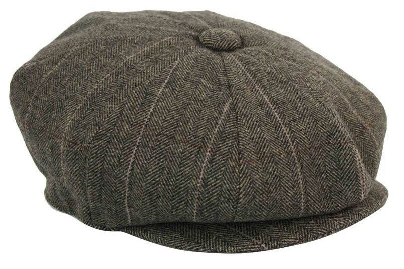 Mens Tweed Check Peaky Blinders Cap