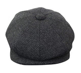 HT6316 - Mens Herringbone Tweed Peaky Blinders Hat
