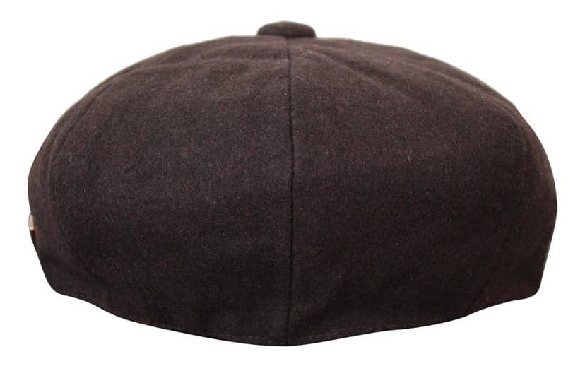 HT6363 - Mens Vintage Tweed Newsboy Peaky Blinders Cap - Brown/Wine