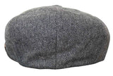 HT6364 - Mens Herringbone Tweed Newsboy Peaky Blinders Hat