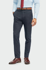 Pánský třídílný oblek, tmavě modrý, klasický, vintage, retro, 20. léta 20. století, na míru, svatební