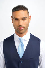 James - Pánská vlněná vesta v tmavě modré barvě