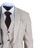James - Pánský třídílný krémový oblek na míru