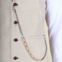 James - Pánský třídílný krémový oblek na míru