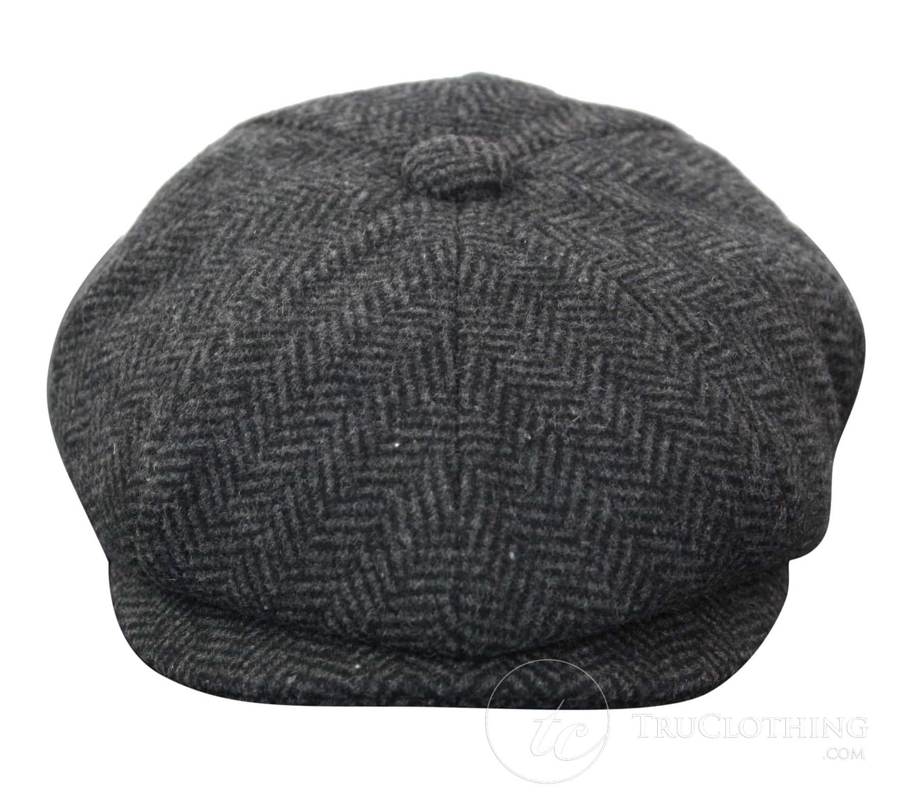 Kids Peaky Blinders Newsboy Tweed Herringbone 8 Panel Hat