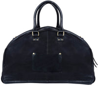 Mens Hand Made Real Leather Travel Bag - Black