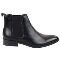 Men's Chelsea Slip On Black Ankle Boots