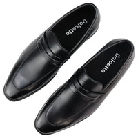 Men's Moccasin Black Loafers Shoes Leather Lined Slip On Smart Formal Shoe