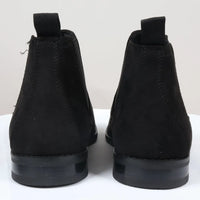 Men's Slip On Black Suede Leather Lined Chelsea Boots