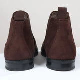 Men's Slip On Brown Suede Leather Lined Chelsea Boots