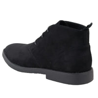 Mens's Chukka Desert Lace Up Black Ankle Boots