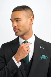 Malibu - Men's Black 3 Piece Tailored Fit Suit