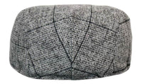 Marc Darcy Kristian Mens Tweed Vintage Retro Grandad Flat Caps Hats Peaky Blinders Check Classic