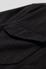 Pánská černá bavlněná keprová bunda - overshirt trucker