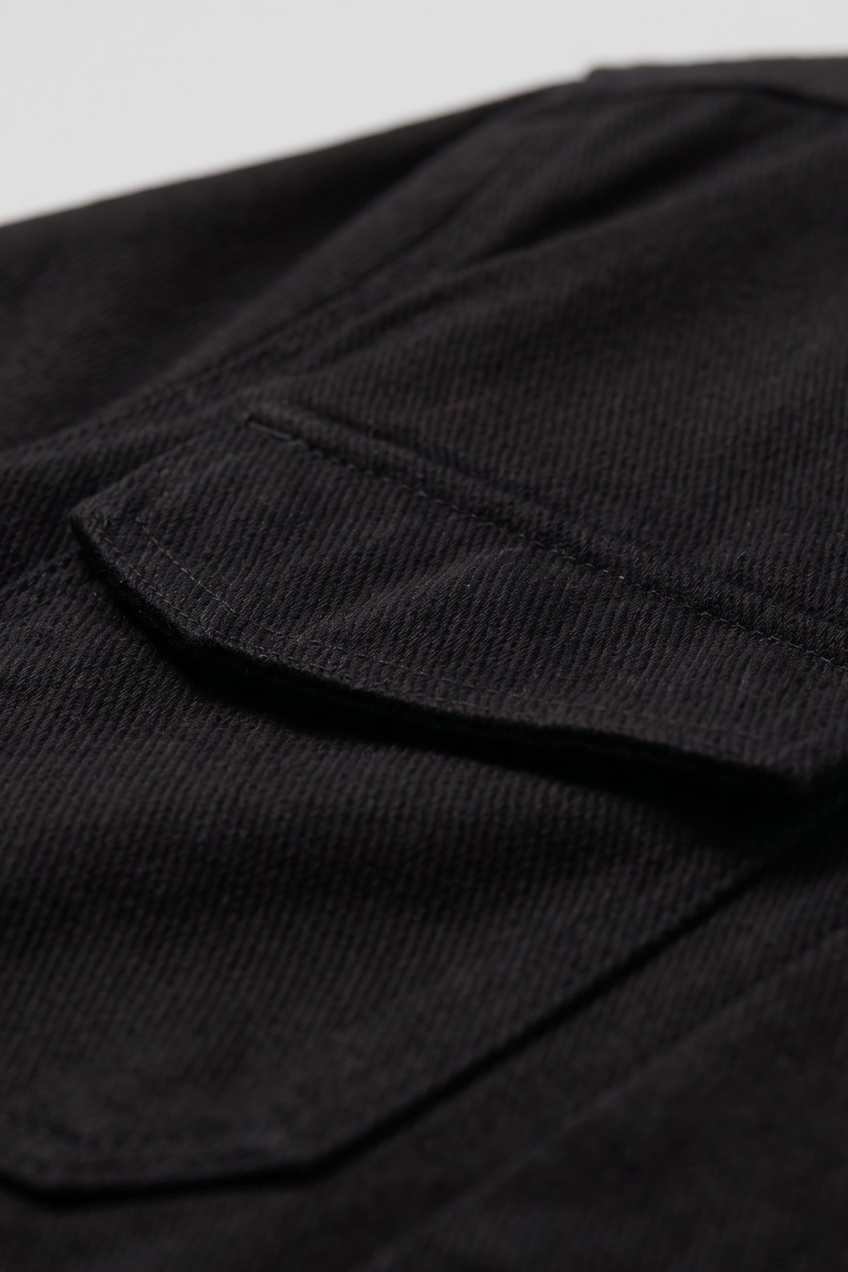 Pánská černá bavlněná keprová bunda - overshirt trucker