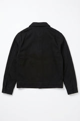 Pánská černá bavlněná keprová bunda - overshirt trucker