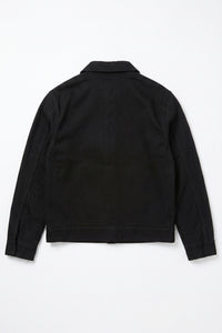 Pánská černá bavlněná keprová bunda - overshirt trucker