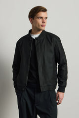 Pánská černá minimalistická elegantní bomber bunda