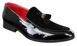 Men's Faux Patend and Suede Leather Loafers