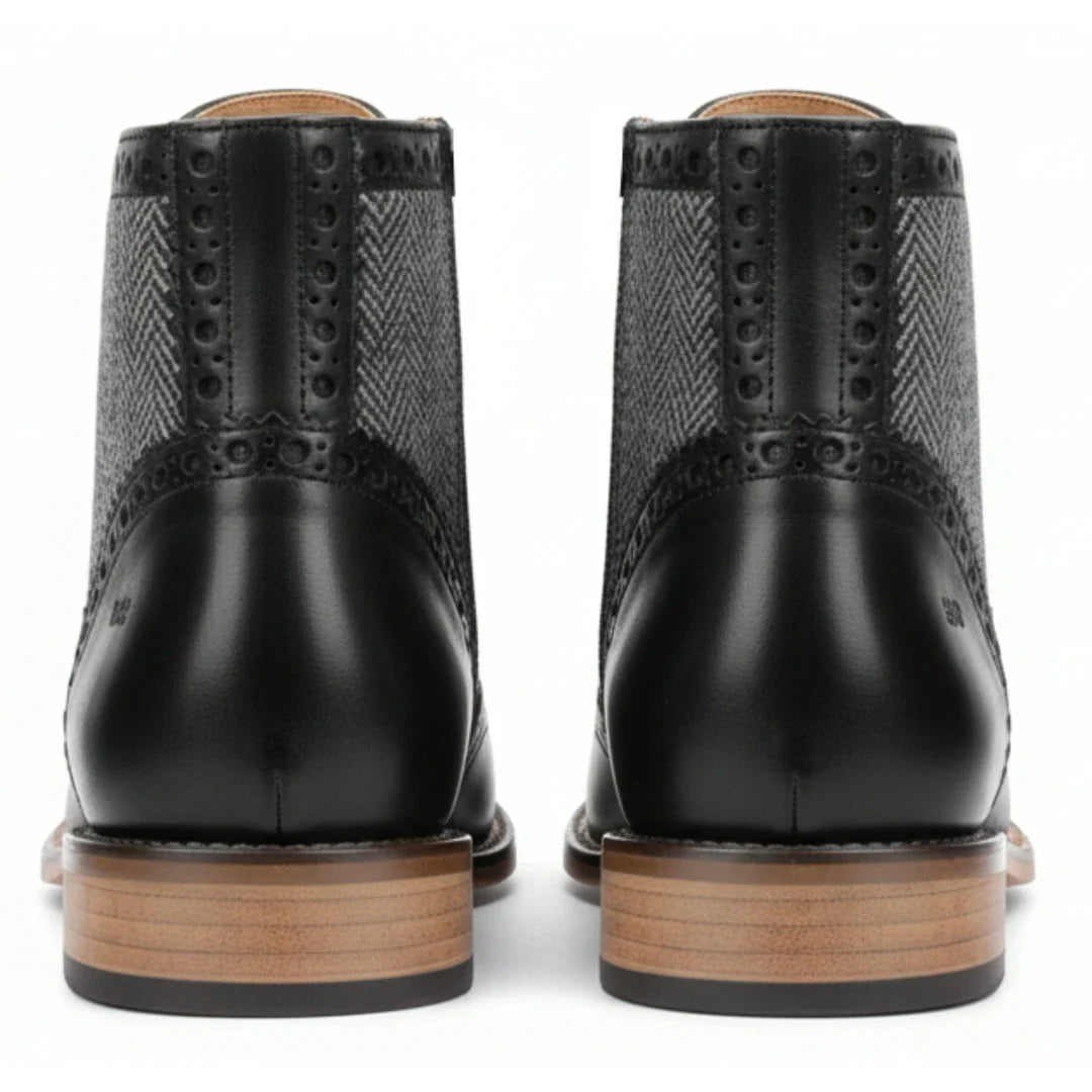 Pánské kotníkové boty s brogue vzorem