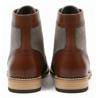 Pánské kotníkové boty s brogue vzorem