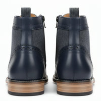 Pánské kotníkové boty s brogue vzorem