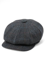Pánská 8panelová kšiltovka Razor Baker Boy s vlněným tvídem a klapkami na oči, Newsboy Flat Cap