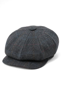 Pánská 8panelová kšiltovka Razor Baker Boy s vlněným tvídem a klapkami na oči, Newsboy Flat Cap