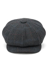 Pánská 8panelová kšiltovka Razor Baker Boy s vlněným tvídem a klapkami na oči, Newsboy Flat Cap