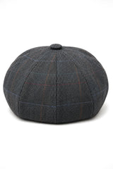 Pánská 8panelová kšiltovka Razor Baker Boy s vlněným tvídem a klapkami na oči, Newsboy Flat Cap