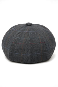 Pánská 8panelová kšiltovka Razor Baker Boy s vlněným tvídem a klapkami na oči, Newsboy Flat Cap