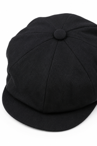 Pánská letní černá 8panelová čepice s břitvou, bavlněná klapka na oči, Newsboy Flat Cap Shelby