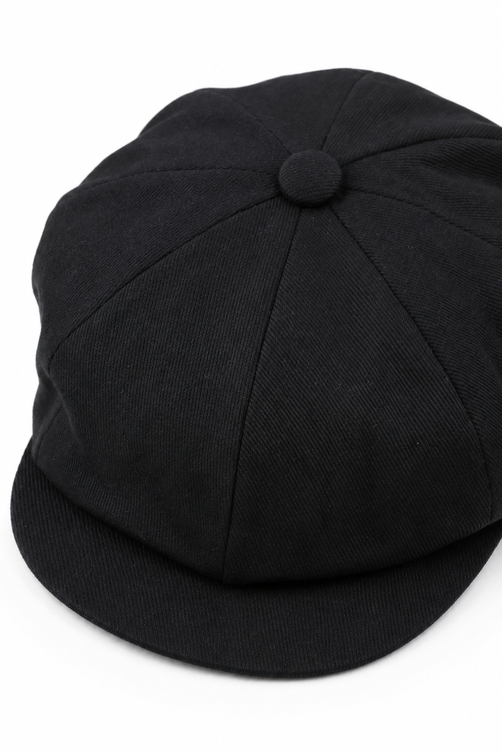 Pánská letní černá 8panelová čepice s břitvou, bavlněná klapka na oči, Newsboy Flat Cap Shelby