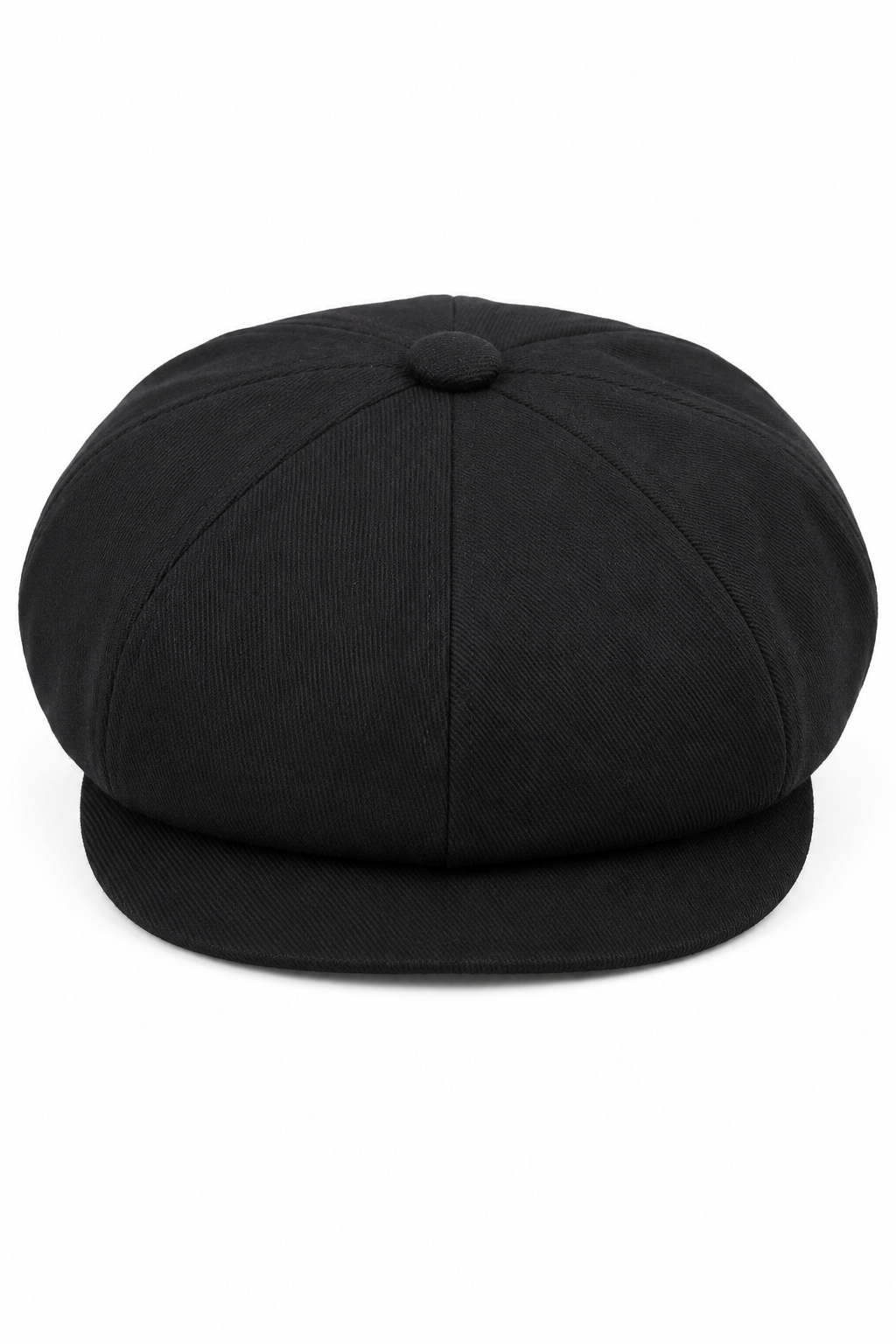 Pánská letní černá 8panelová čepice s břitvou, bavlněná klapka na oči, Newsboy Flat Cap Shelby