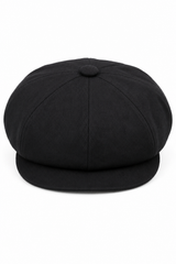 Pánská letní černá 8panelová čepice s břitvou, bavlněná klapka na oči, Newsboy Flat Cap Shelby